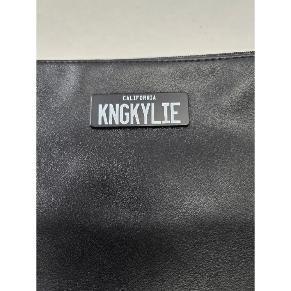 Kylie Cosmetics Makeup Bag Womens OS Black Excellent KNGKYLIE Skull Print Pouch
